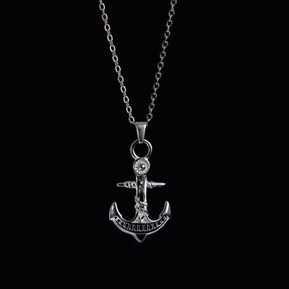 Silver Anchor Pendant with Chain