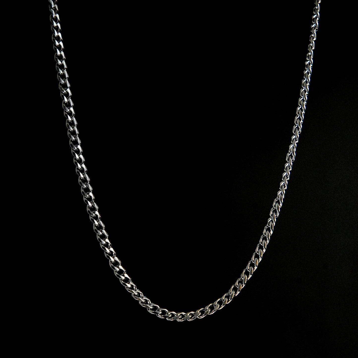 Silver Cuban Chain Necklace