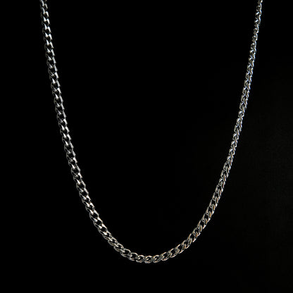 Silver Cuban Chain Necklace