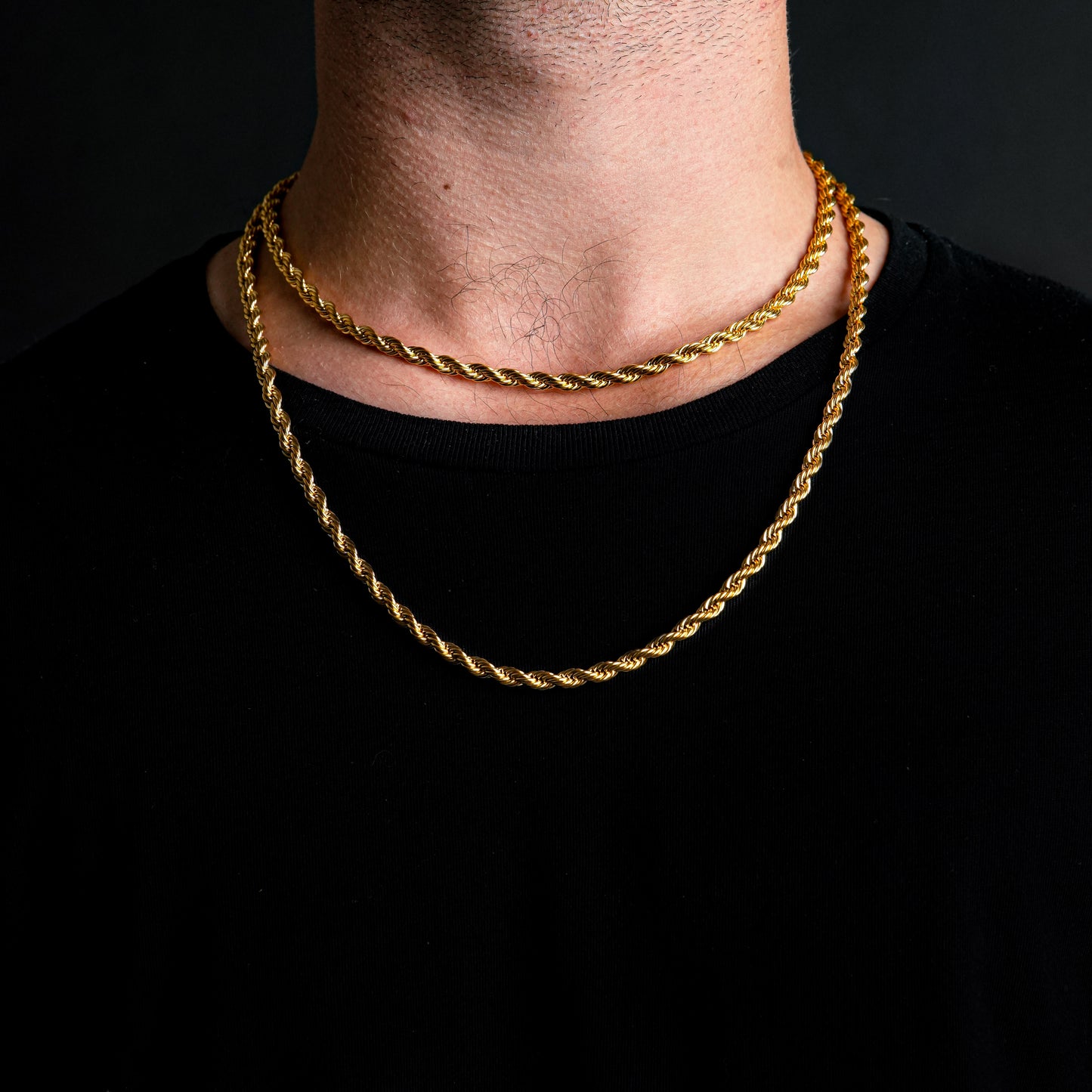 Gold Rope Chain Necklace