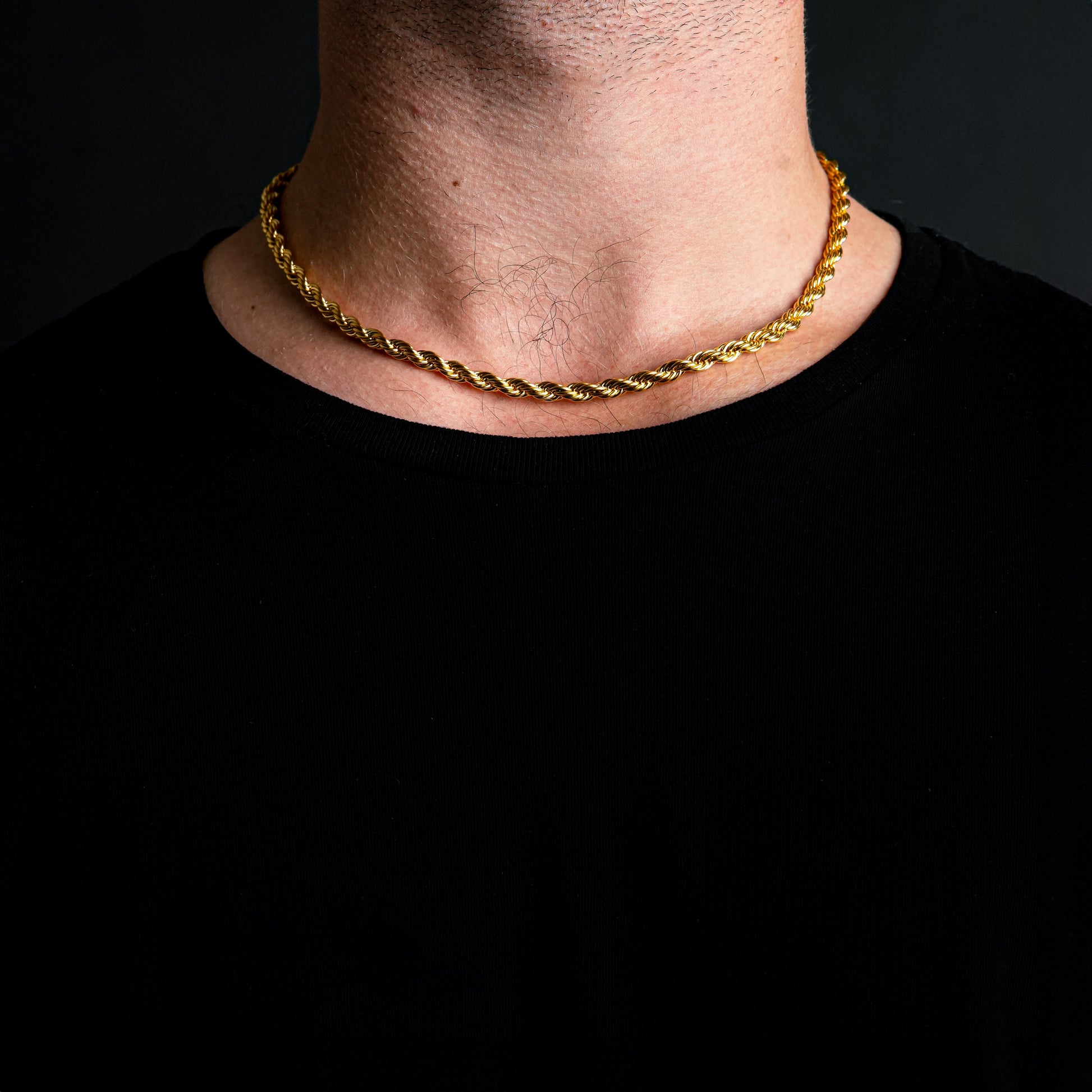 Gold Rope Chain Necklace