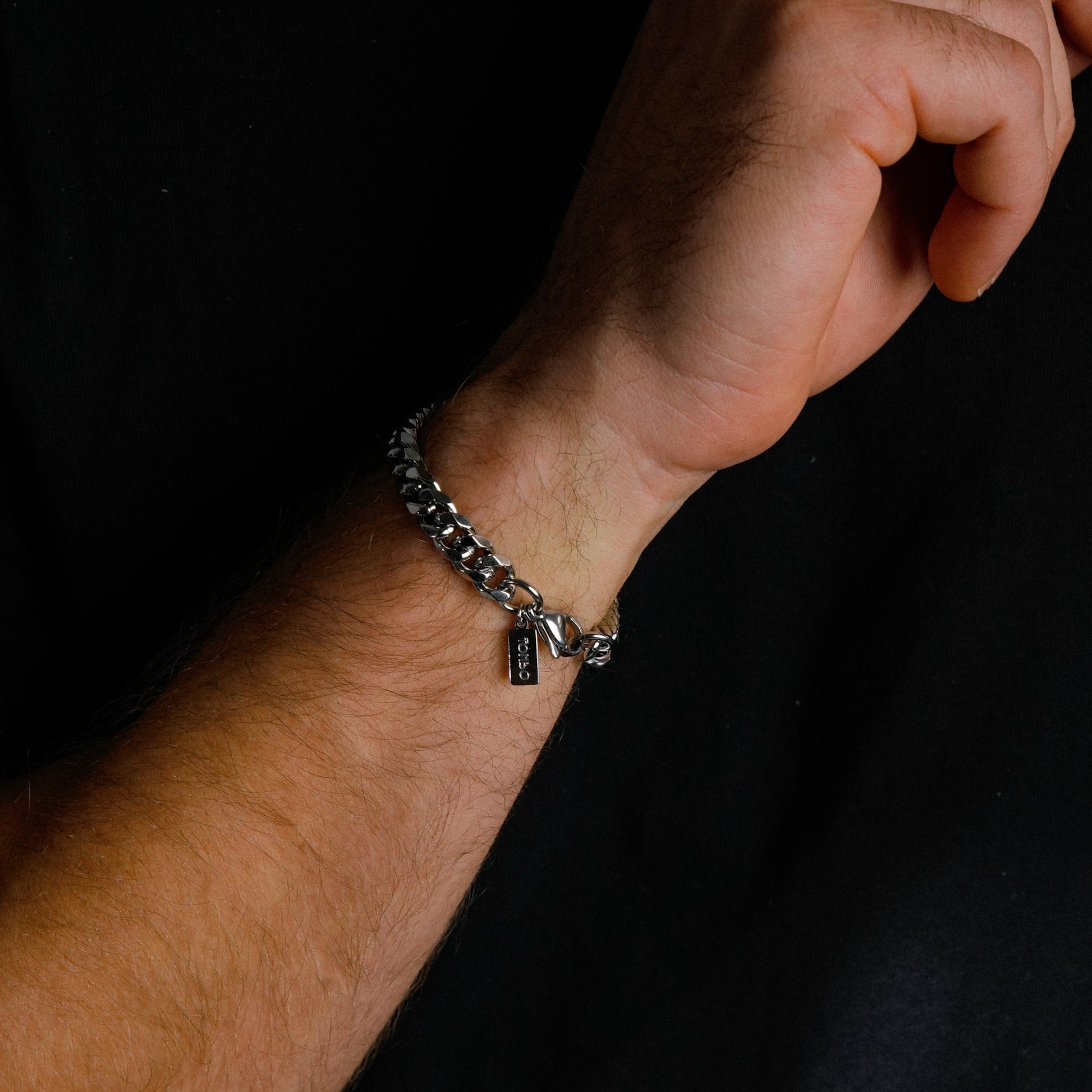 Silver Cuban Chain Men's Bracelet