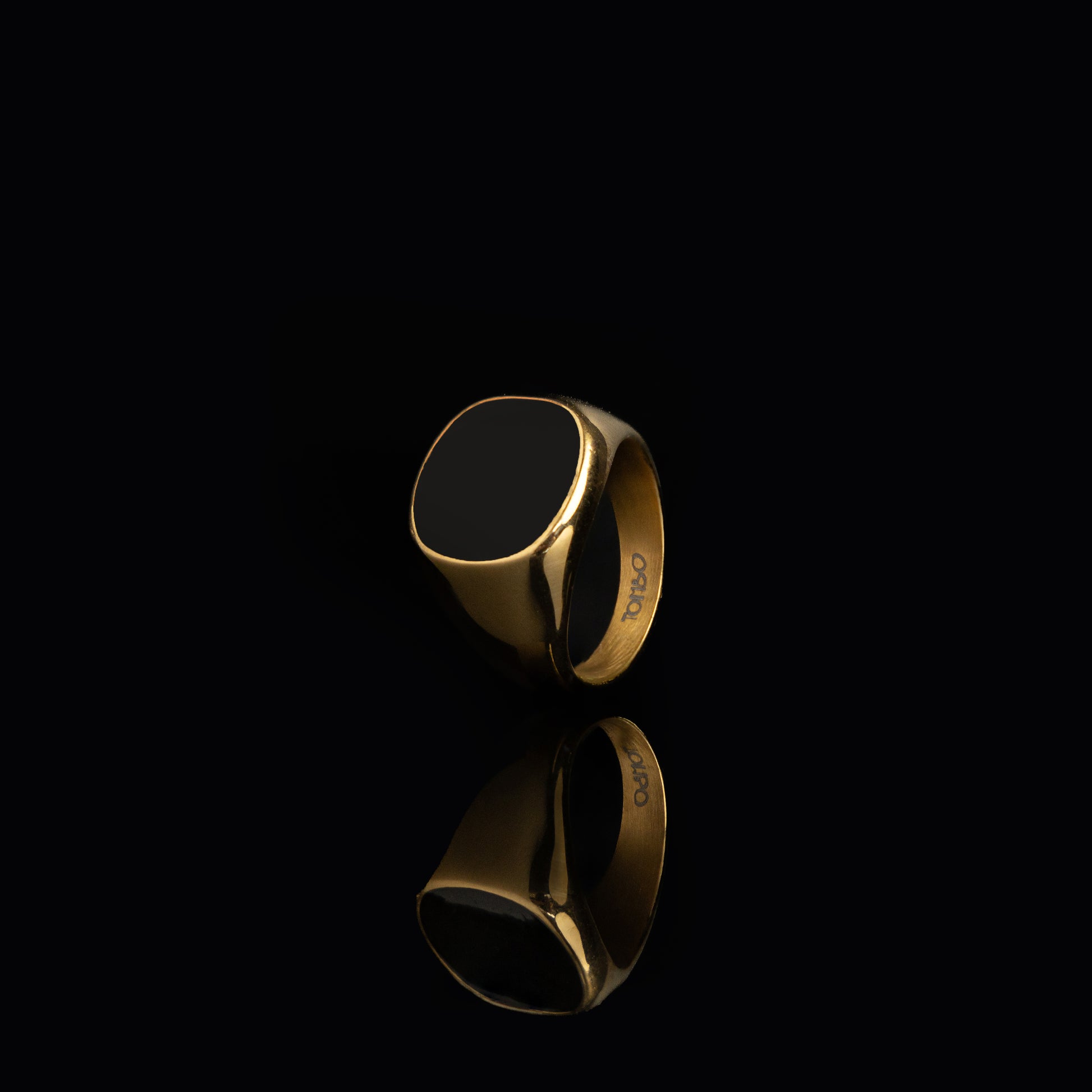 Gold Signet Ring with Stone