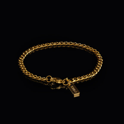 Gold Cuban Chain Bracelet 4mm