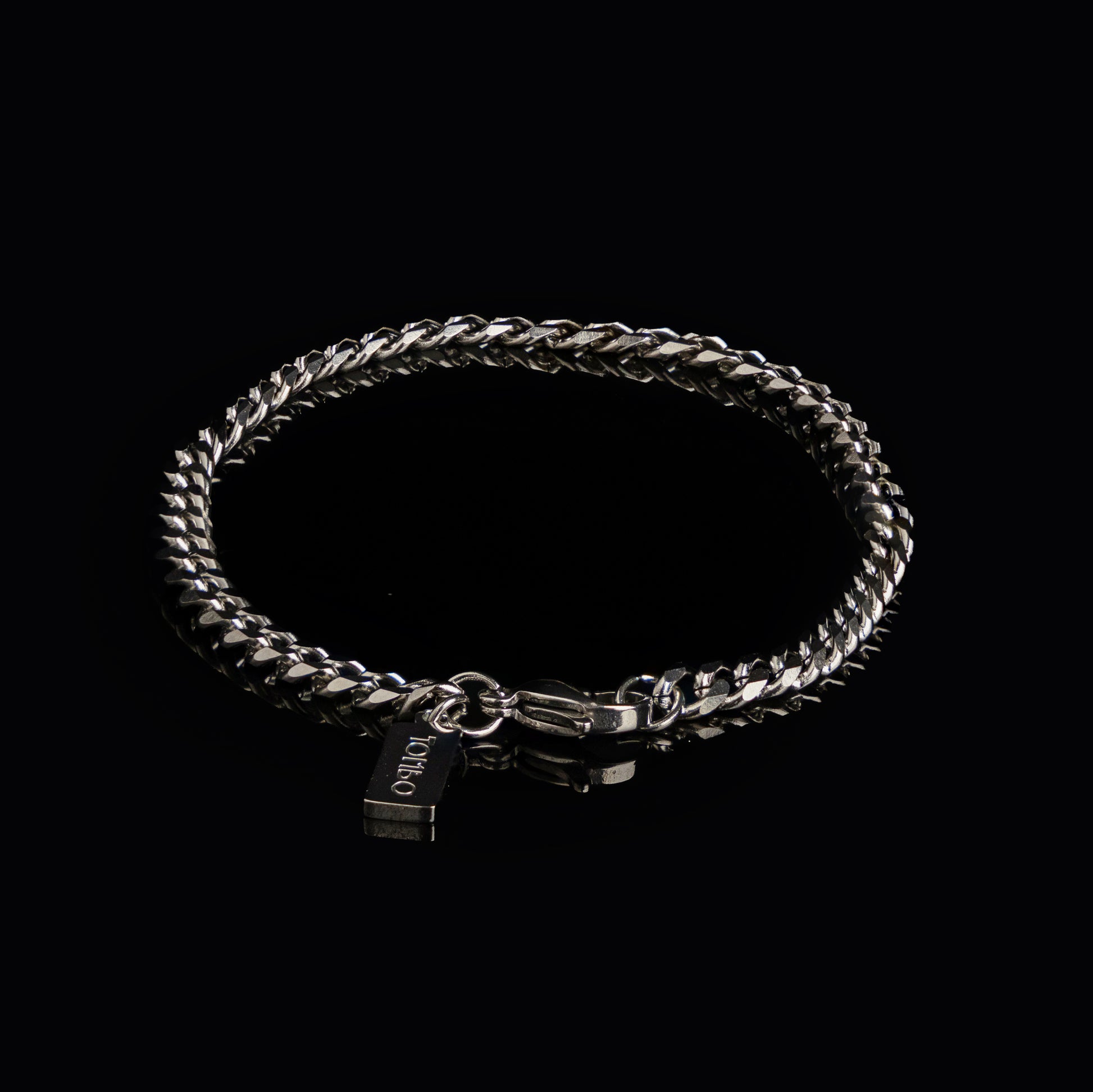 Silver Cuban Chain Bracelet 4mm